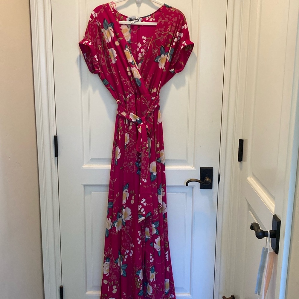 Long Wrap-Looking Dress